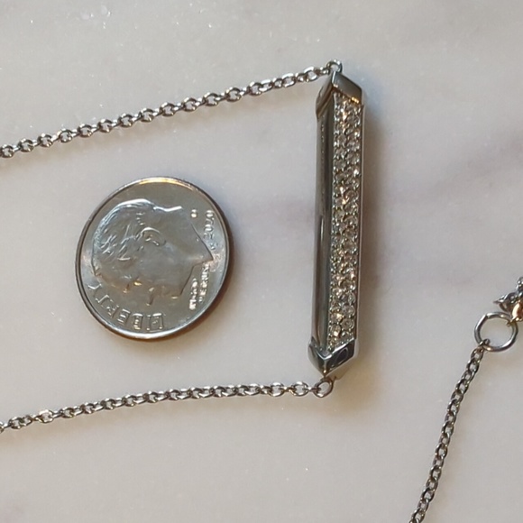 Fossil Chevron Pave Necklace Silver - Picture 2 of 2